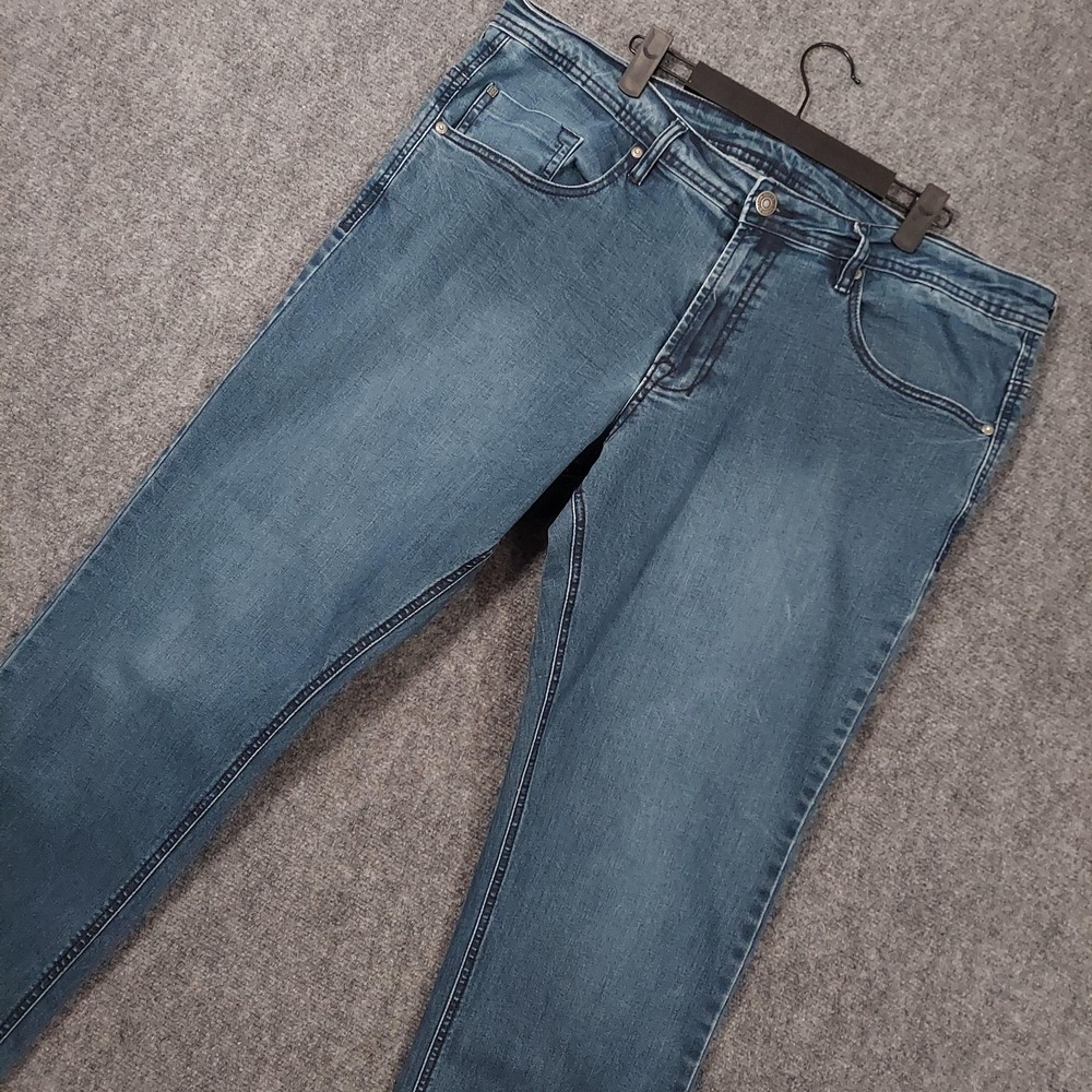 Buffalo David Bitton Axel Jeans Mens 38x32 Blue Slim Tapered Stretch Denim Pants
